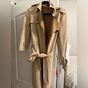 Women's Tan suede Trench Coat.. excellent condition
